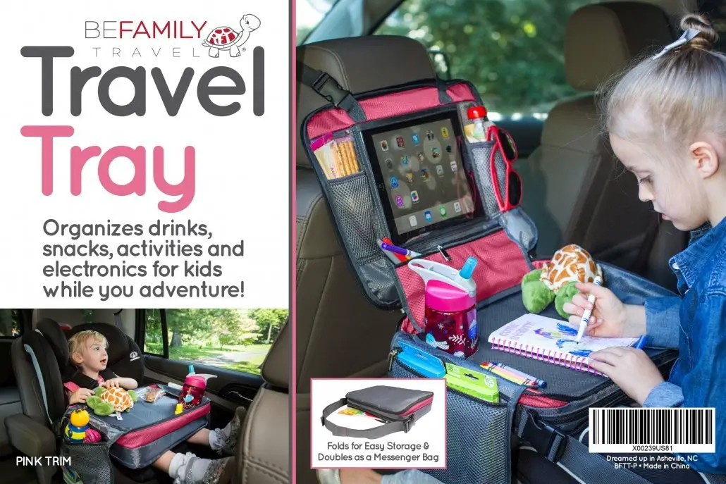 Pink Car Seat Travel Tray for Kids