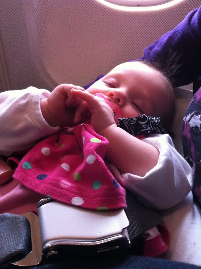 Travel with baby as a lap child on a plane