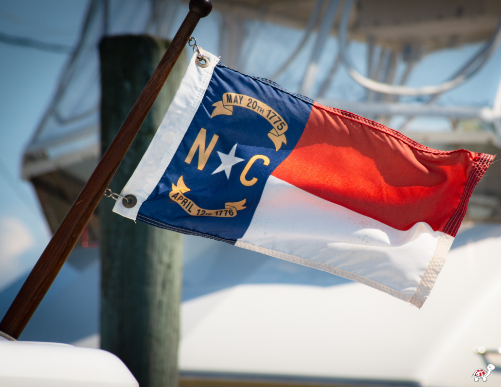 Fishing Boat OBX NC Flag