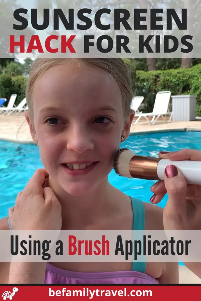 sunscreen brush hack for kids