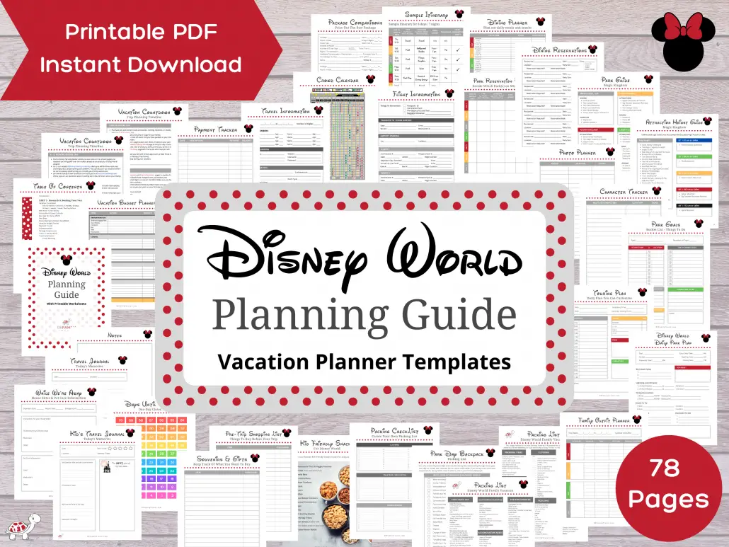 Planning guide for Disney World