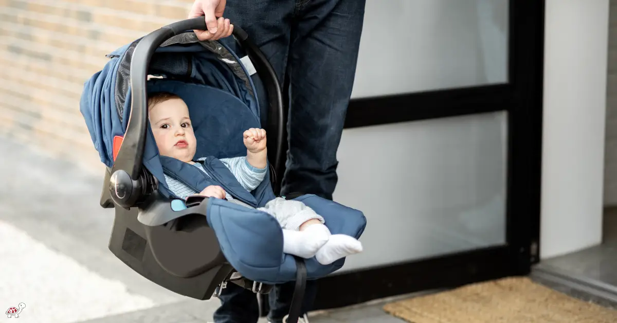 infant car seat for travel by car or airplane