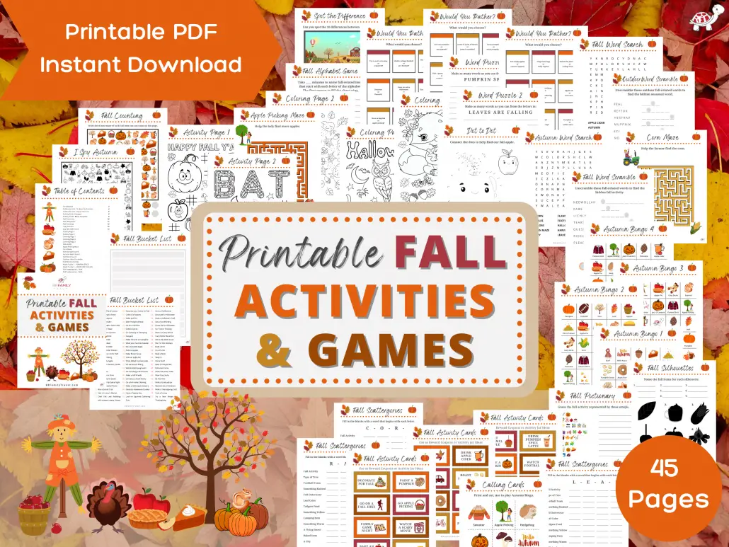 Printable Fall Activities and Games For Kids
