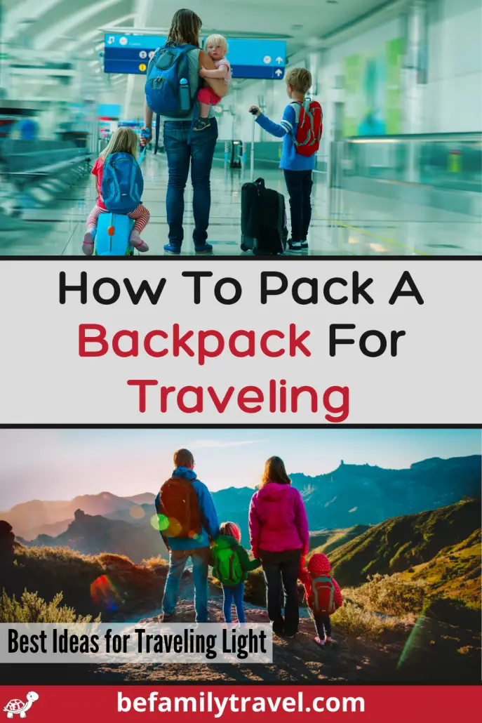 How to pack a backpack for traveling